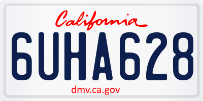 CA license plate 6UHA628