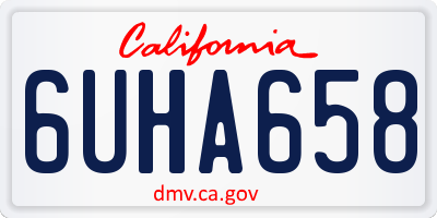 CA license plate 6UHA658