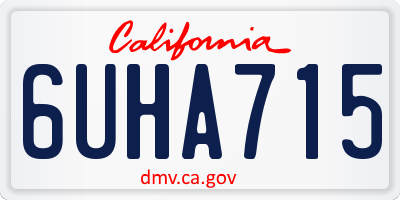 CA license plate 6UHA715