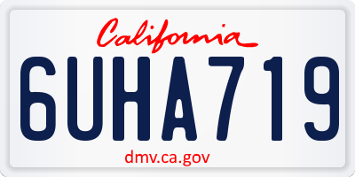 CA license plate 6UHA719