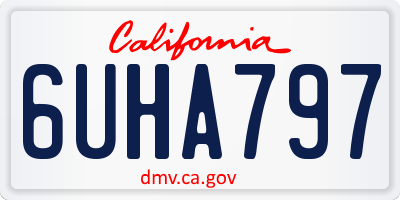 CA license plate 6UHA797