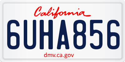 CA license plate 6UHA856