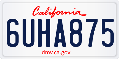 CA license plate 6UHA875