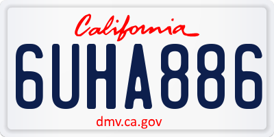 CA license plate 6UHA886