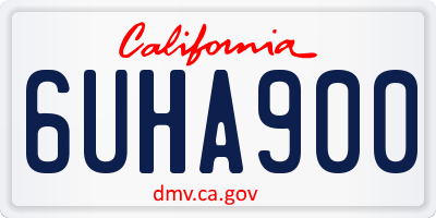 CA license plate 6UHA900