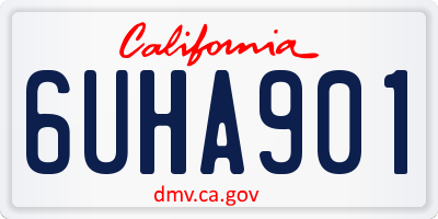 CA license plate 6UHA901