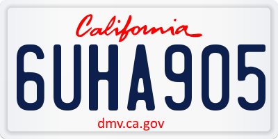 CA license plate 6UHA905