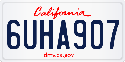 CA license plate 6UHA907
