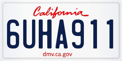CA license plate 6UHA911