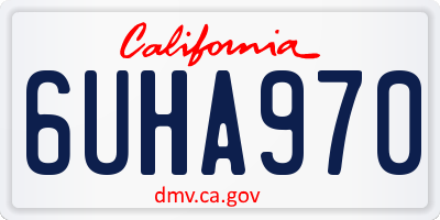 CA license plate 6UHA970