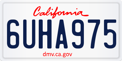 CA license plate 6UHA975