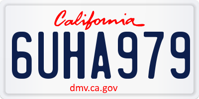 CA license plate 6UHA979