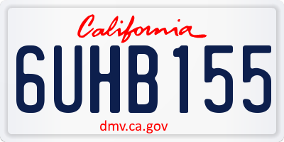 CA license plate 6UHB155