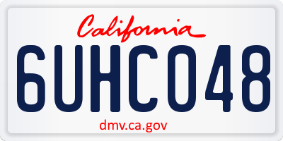 CA license plate 6UHC048