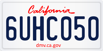 CA license plate 6UHC050