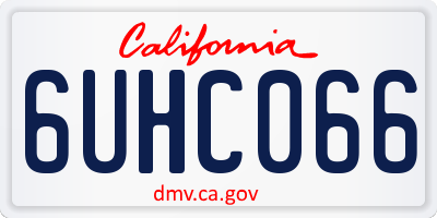 CA license plate 6UHC066