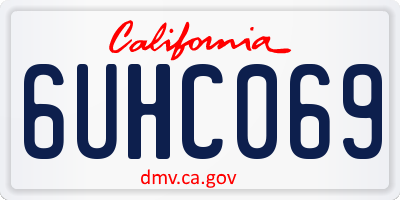 CA license plate 6UHC069