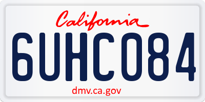 CA license plate 6UHC084