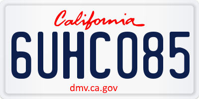 CA license plate 6UHC085