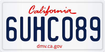 CA license plate 6UHC089