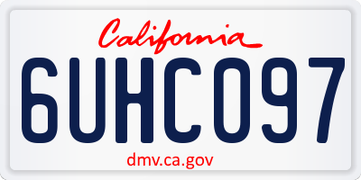 CA license plate 6UHC097
