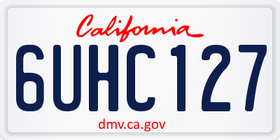 CA license plate 6UHC127