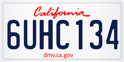CA license plate 6UHC134