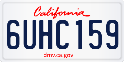 CA license plate 6UHC159