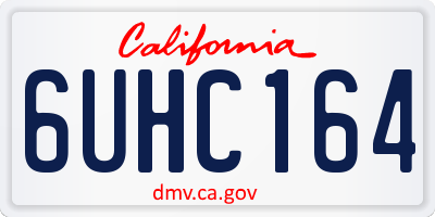 CA license plate 6UHC164