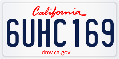 CA license plate 6UHC169