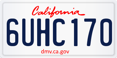 CA license plate 6UHC170