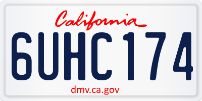 CA license plate 6UHC174