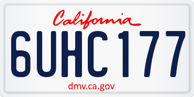 CA license plate 6UHC177