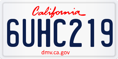 CA license plate 6UHC219