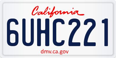 CA license plate 6UHC221