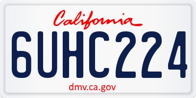CA license plate 6UHC224