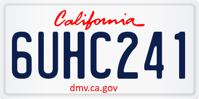 CA license plate 6UHC241
