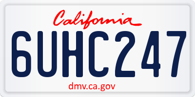 CA license plate 6UHC247