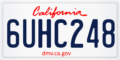 CA license plate 6UHC248