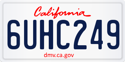 CA license plate 6UHC249