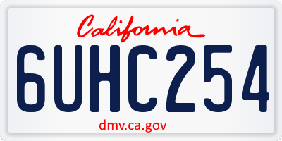 CA license plate 6UHC254