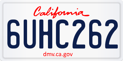 CA license plate 6UHC262