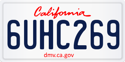 CA license plate 6UHC269