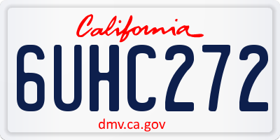 CA license plate 6UHC272