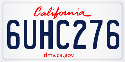 CA license plate 6UHC276