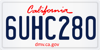 CA license plate 6UHC280