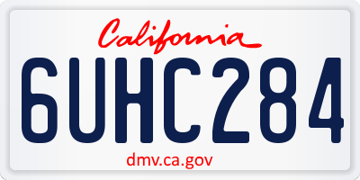 CA license plate 6UHC284
