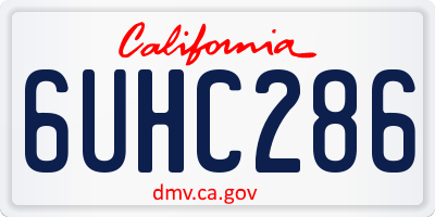 CA license plate 6UHC286