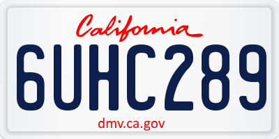 CA license plate 6UHC289