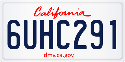 CA license plate 6UHC291